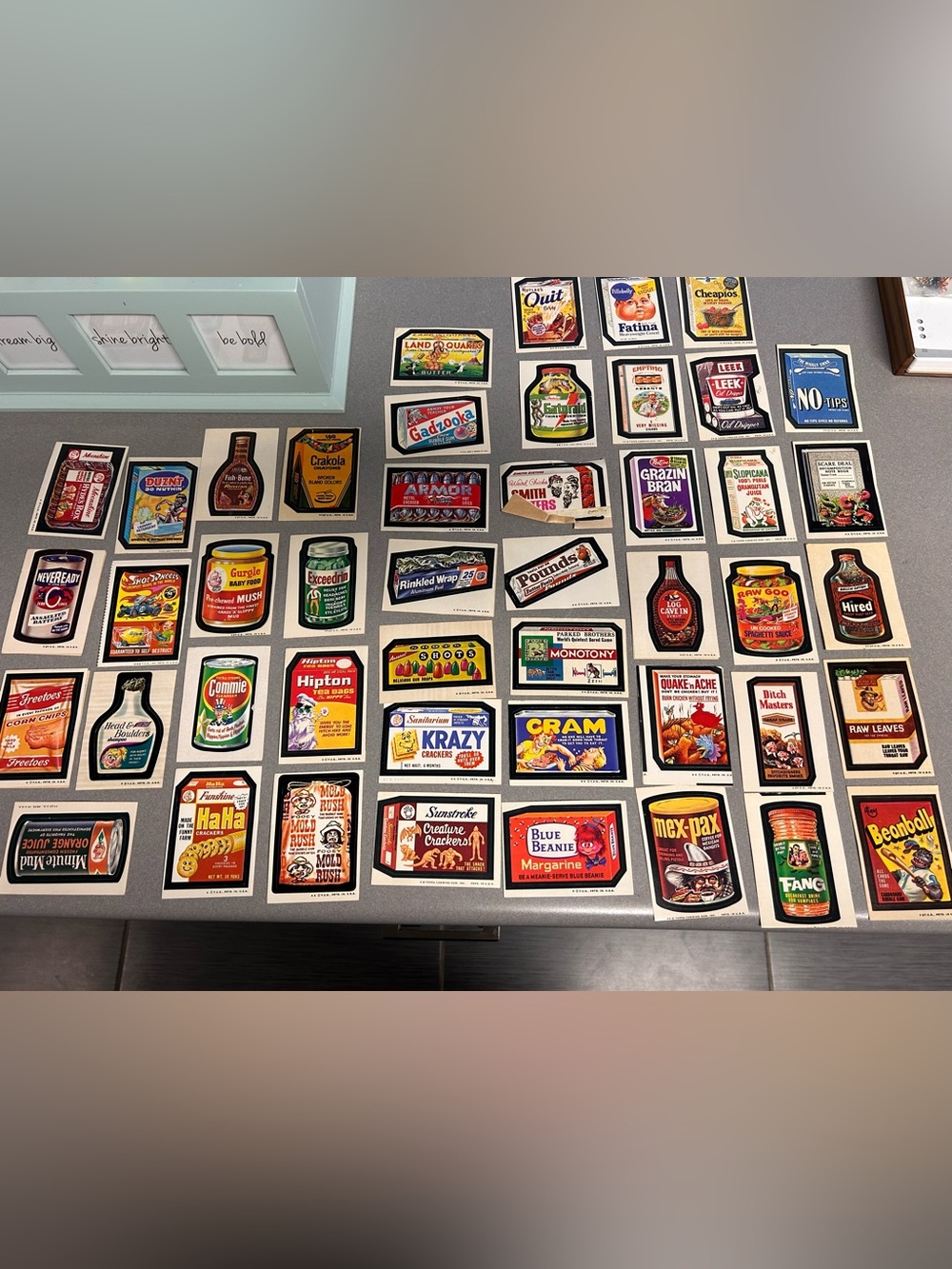 45 Vintage Wacky Pack Stickers (1970’s)